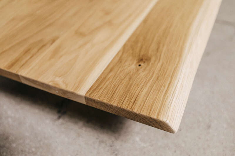 Gro&szlig;e Holztischplatte aus Eiche in klar matt mit...