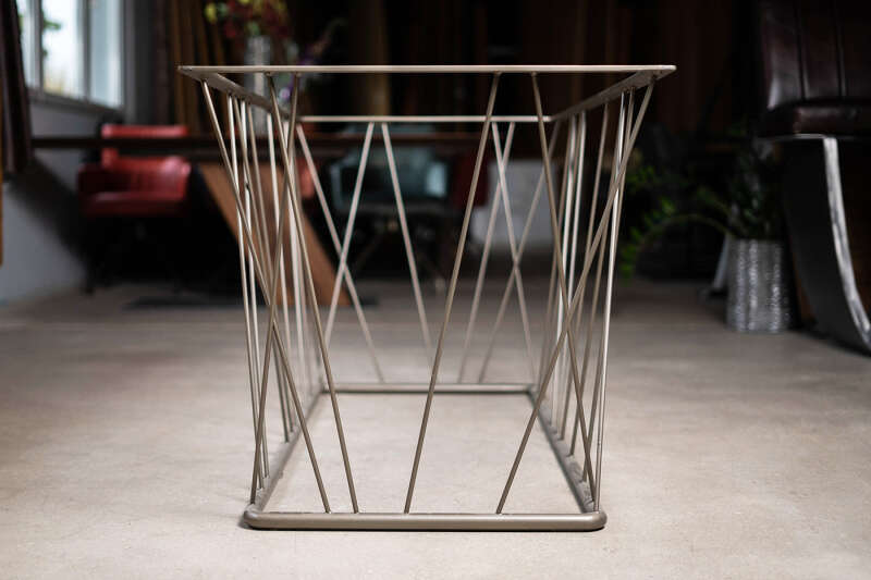 Gitter Tischuntergestell aus Stahl 174x74x74 cm - Ansicht 3