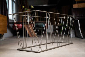 Gitter Tischuntergestell aus Stahl
