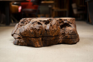 Couchtisch aus Holz Nussbaum 100x100x27 cm - #custom.ansicht# 4