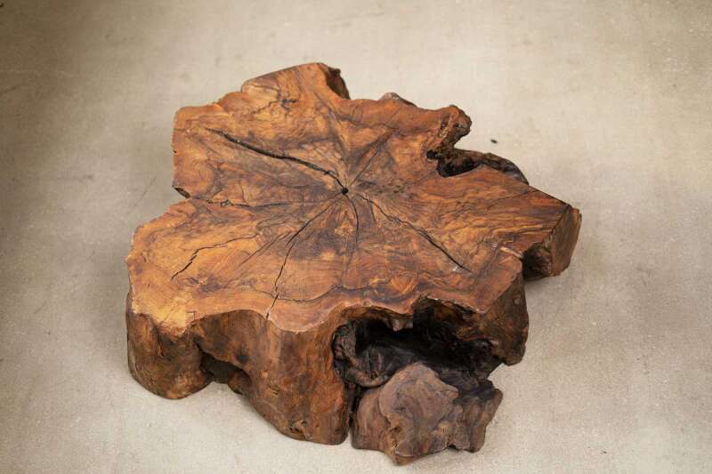 Nussbaum Deko Baumwurzel aus Holz 110x100x35 cm - Ansicht 2