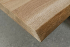 Baumkanten Tischplatte Eiche 220x100x4cm - Ansicht 3