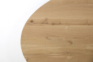 Eiche Tischplatte vollmassiv oval auf Ma&szlig; - #custom.ansicht# 2