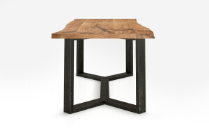 Holztisch Caspa mit Baumkante aus Eiche nach Ma&szlig; - #custom.ansicht# 3