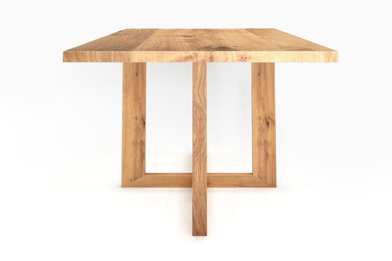 Tisch aus Eiche und Holzgestell Rasmus
