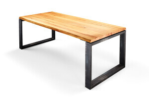 Echtholztisch mit Baumkante Vardo Kernbuche - #custom.ansicht# 3