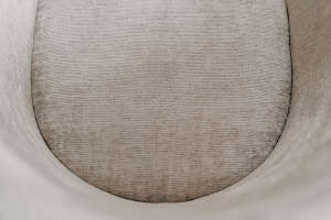 Nahaufnahme Sitzfläche Esszimmerstuhl Textil