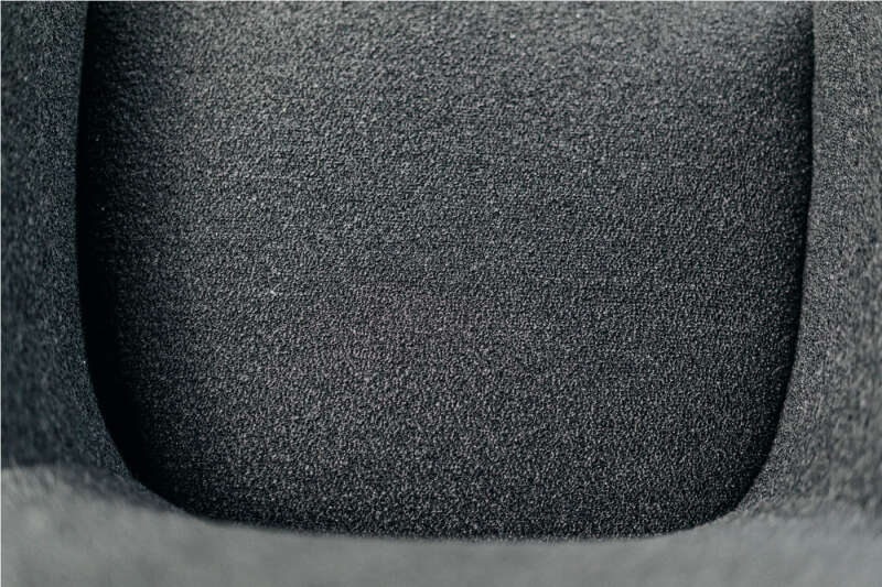 Detailbild Stoffsitzfläche Esszimmerstuhl schwarz