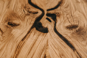 Massive Baumkanten Tischplatte Eiche 239 x 103 x 5cm - #custom.ansicht# 2