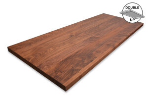Massive Tischplatte Nussbaum Double-Up astfrei - #custom.ansicht# 1