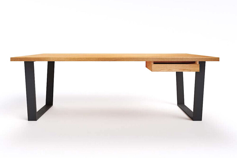 Moderner Echtholz-Schreibtisch im Minimal Design