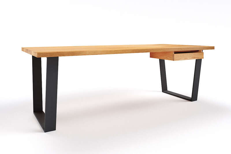 Moderner Echtholz-Schreibtisch im Minimal Design