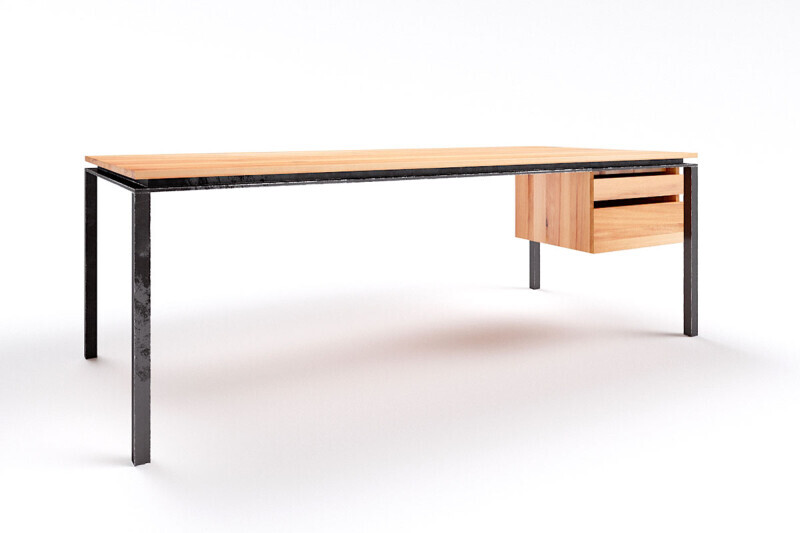 Echtholz Schreibtisch modern und nach Maß