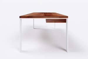 Schreibtisch modern Nussbaum massiv Hartok 10 - #custom.ansicht# 3