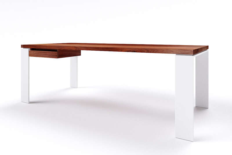 Nussbaum Schreibtisch im modernen Design