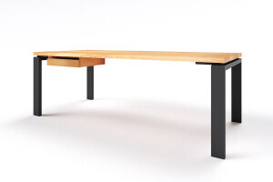 Vardak Schreibtisch in Holz und Metall mit Schublade