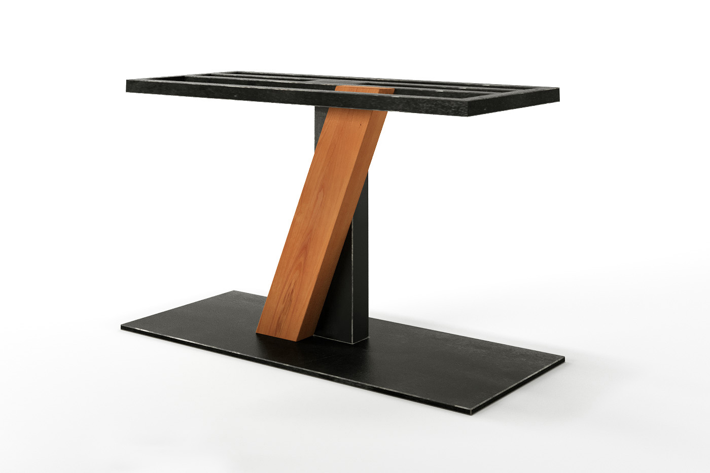 Stahl Tischuntergestell mit Buche Anakin - Ansicht 1
