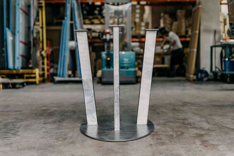 Stahl Tischgestell oval