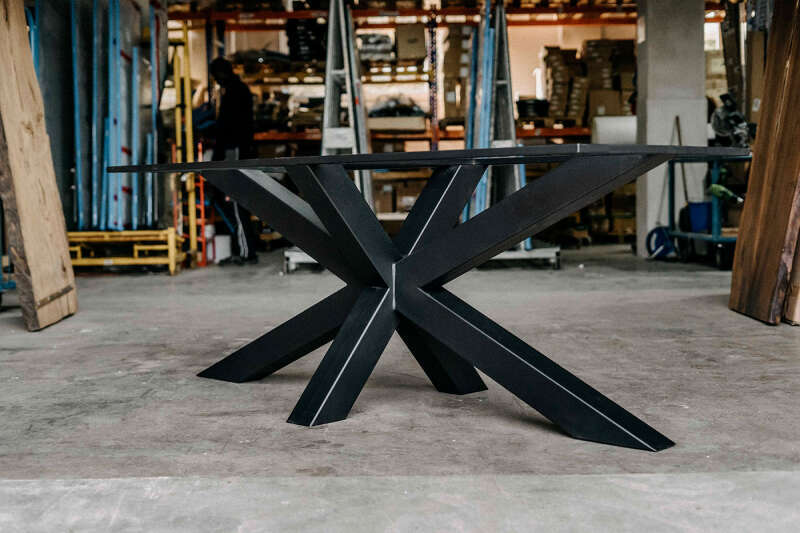 Stahl Tischgestell Bennet schwarz 180 x 75cm
