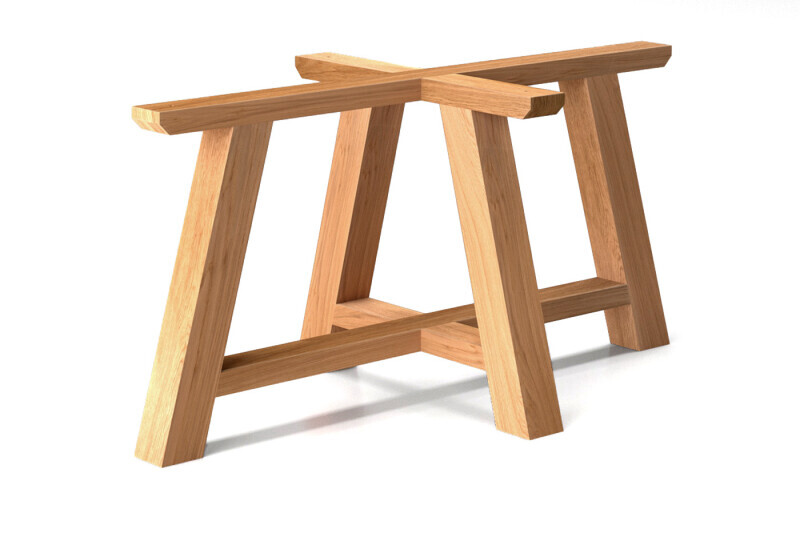 Massives Buchen Tischuntergestell Oslo aus Holz nach Maß