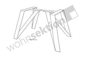 Tischuntergestell Dexter Skizze 1