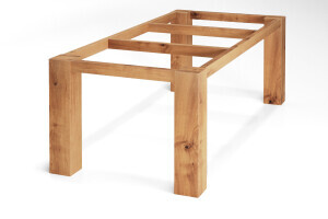 Tischgestellbeine aus massivem Eichenholz für Tischplatten vom Modell Almina
