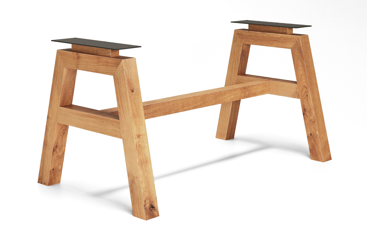 Massivholz Tischgestell aus massivem Eichenholz vom Modell Helena