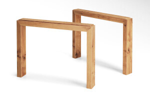 Tischgestell aus Eichenholz für Holztischplatten vom Modell Magnus