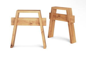 Tischbeine aus Eichenholz für Tischplatten vom Modell Niklas
