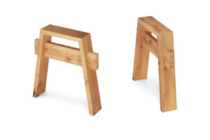 Tischgestell Beine aus der Eiche für Holztischplatten vom Modell Niklas