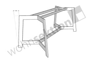 Skizze 1 Nordika Tischgestell aus Metall