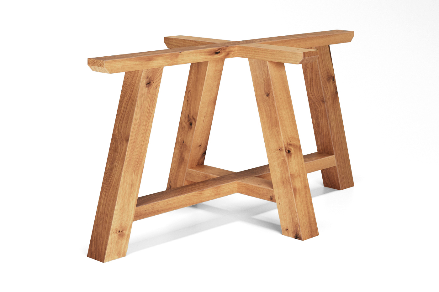 Massives Eichen Tischuntergestell aus Holz Oslo