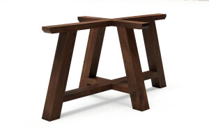 Nussbaum Tischuntergestell aus Holz nach Maß Typ Oslo