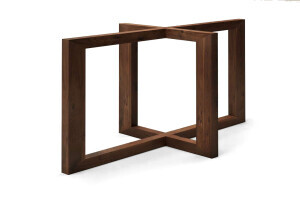 Nussbaum Tischgestell aus Holz nach Maß Modell Rasmus