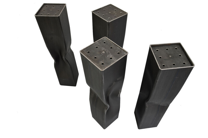 Tischbeine Stahl eingedrücktes Design Ridley 4er Set - Ansicht 3
