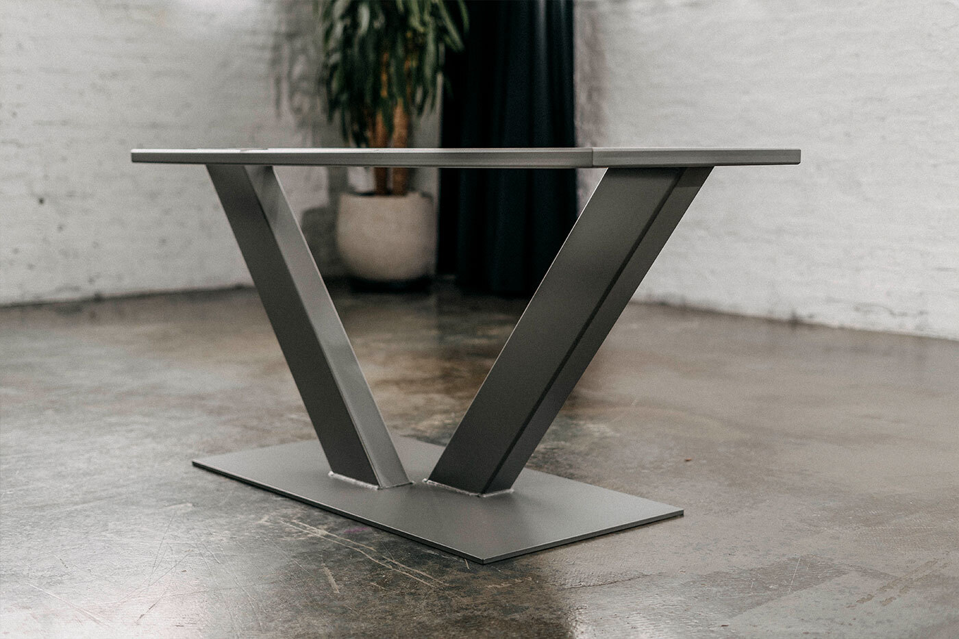 Stahl Tischfuß Tischbein Tischfuss Tischgestell Tischplatte  Bistrotisch München 