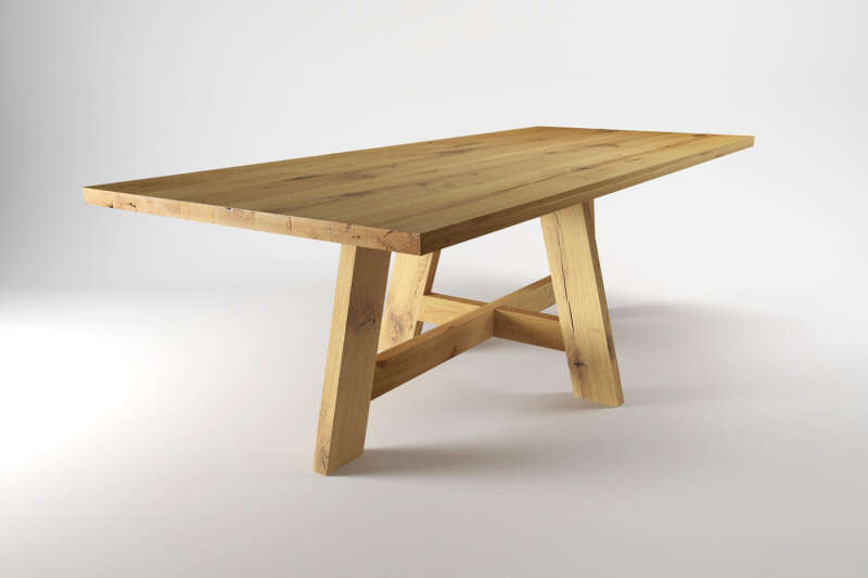Beispiel: Rittertisch mit Tischuntergestell Trondheim Eiche