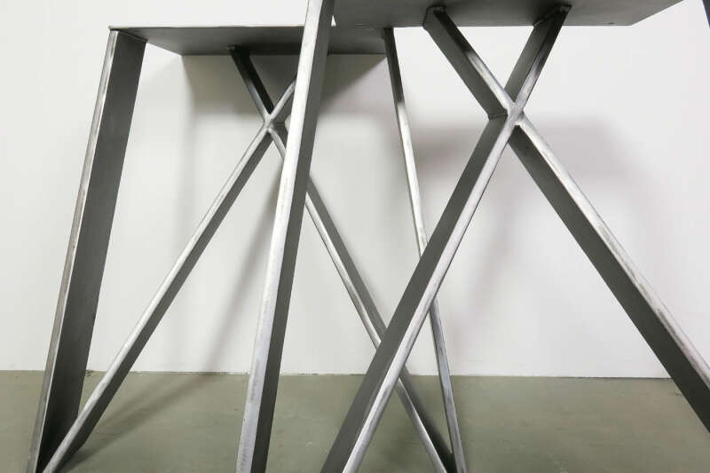 Massivholztisch Tischgestell Eisen