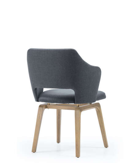 Esstischstuhl mit Sitzschale Stoffbezug Grau Enya - #custom.ansicht# 4
