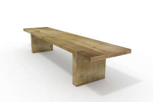 Holz Sitzbank Eiche hochkant Esszimmer Vibor - #custom.ansicht# 1