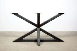 Mittelfuß Tischgestell aus Stahl kreuzförmig