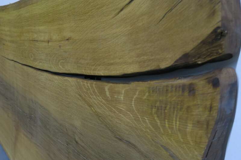 Eiche massivholz Tischplatte unverleimt 295x107x6 cm 944892 - Ansicht 10