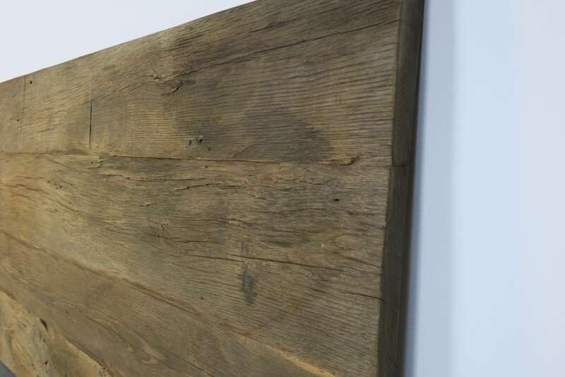 Rustikal gebürstete alte Tischplatte Eichenholz nach Maß - Ansicht 4