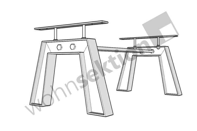 Tischgestell nach Maß aus Stahl Vivil - Ansicht 7