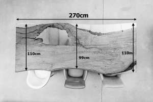 Veredelte Eichenholz Baumscheibe mit Epoxy 270 x 110 x 4,8 cm - #custom.ansicht# 14