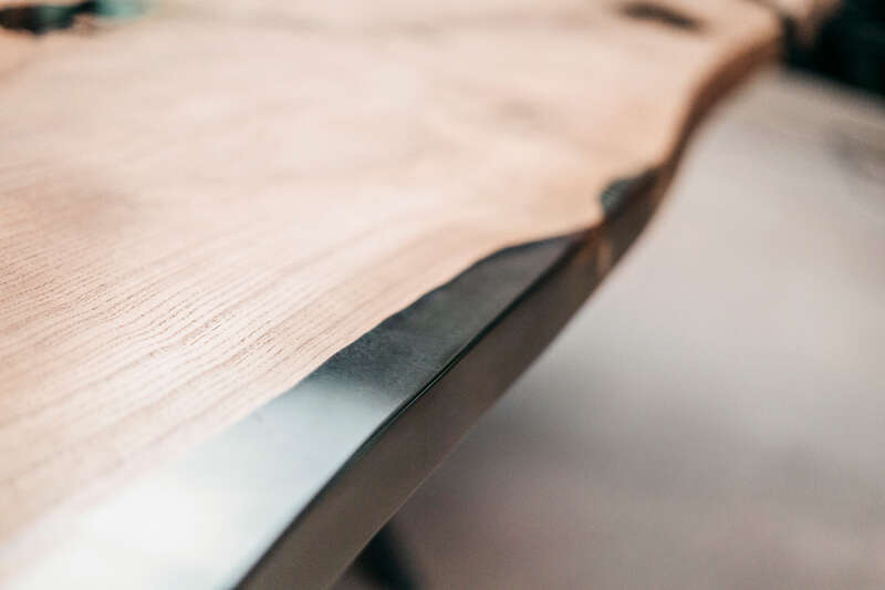 Nat&uuml;rliche Esche &amp; Dunkle Epoxid Tischplatte 300 x 105 x 4,8 cm - #custom.ansicht# 15