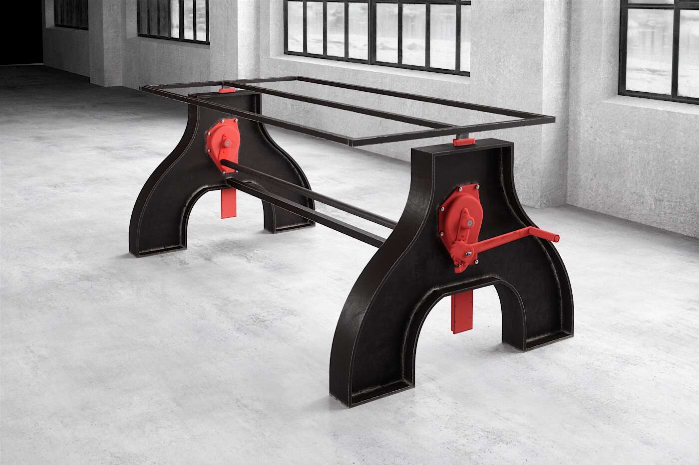 Industriedesign Tischgestell höhenverstellbar auf Maß