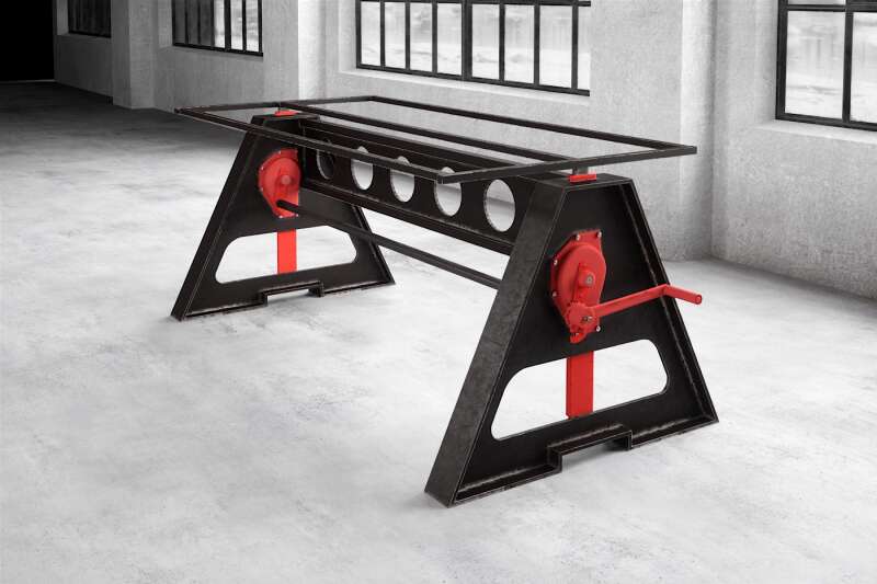 Tisch Untergestell höhenverstellbar aus Stahl massiv auf maß