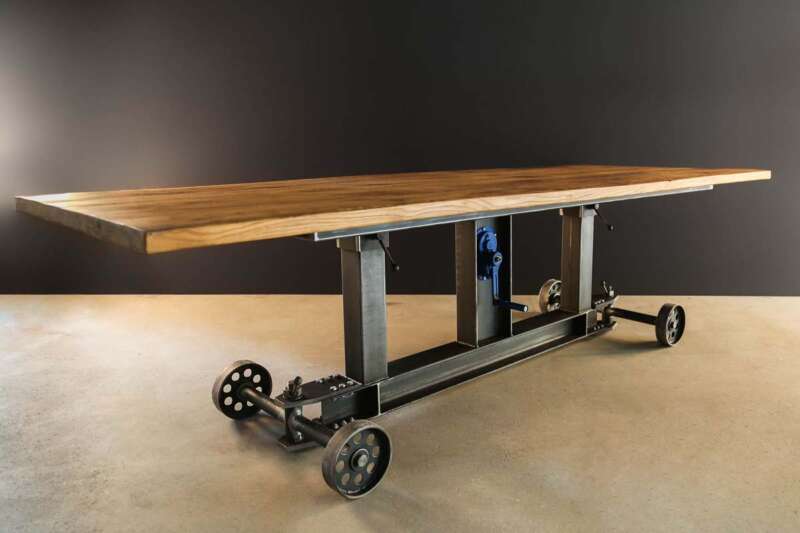 Beispiel Tischuntergestell verstellbar mit Platte