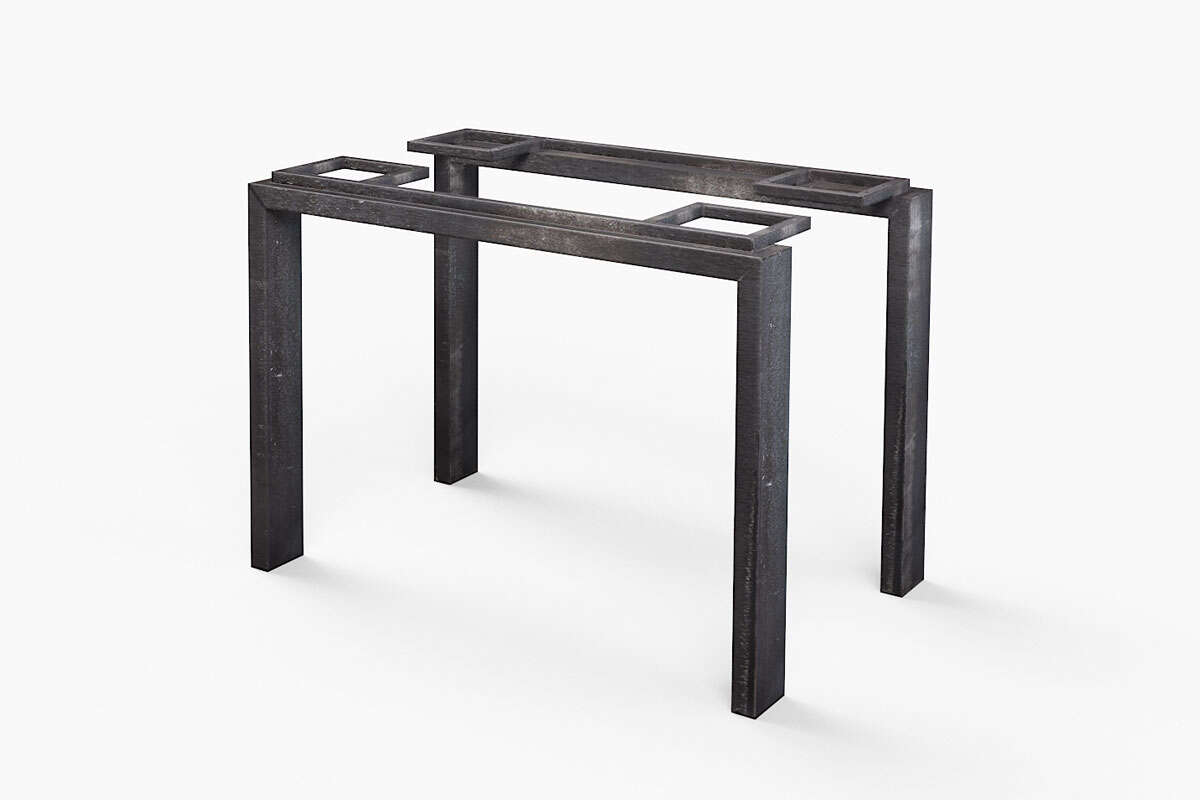 Metall Tischgestell mit Schattenfuge